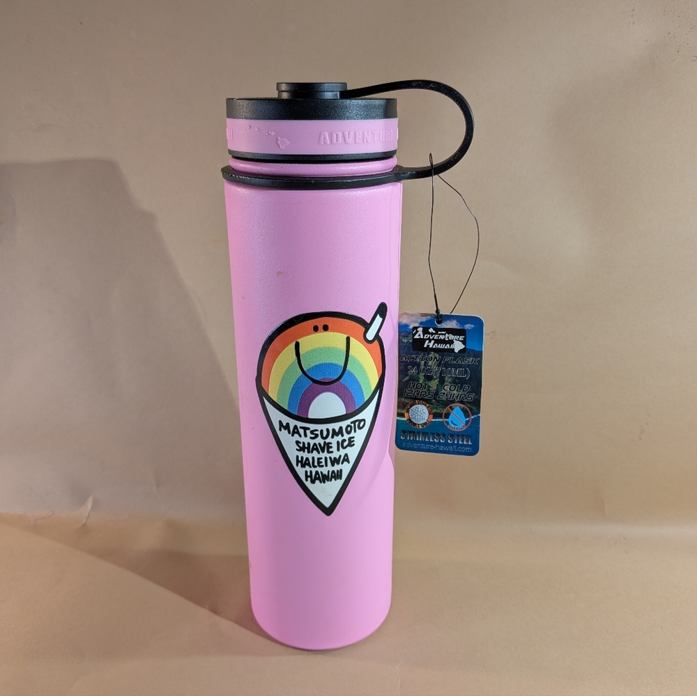 Hawaii Thermos Pink / Rainbow Color Never used